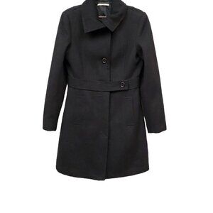 Xanaka Wool Blend Black Single Breasted French Brand Coat